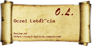 Oczel Letícia névjegykártya